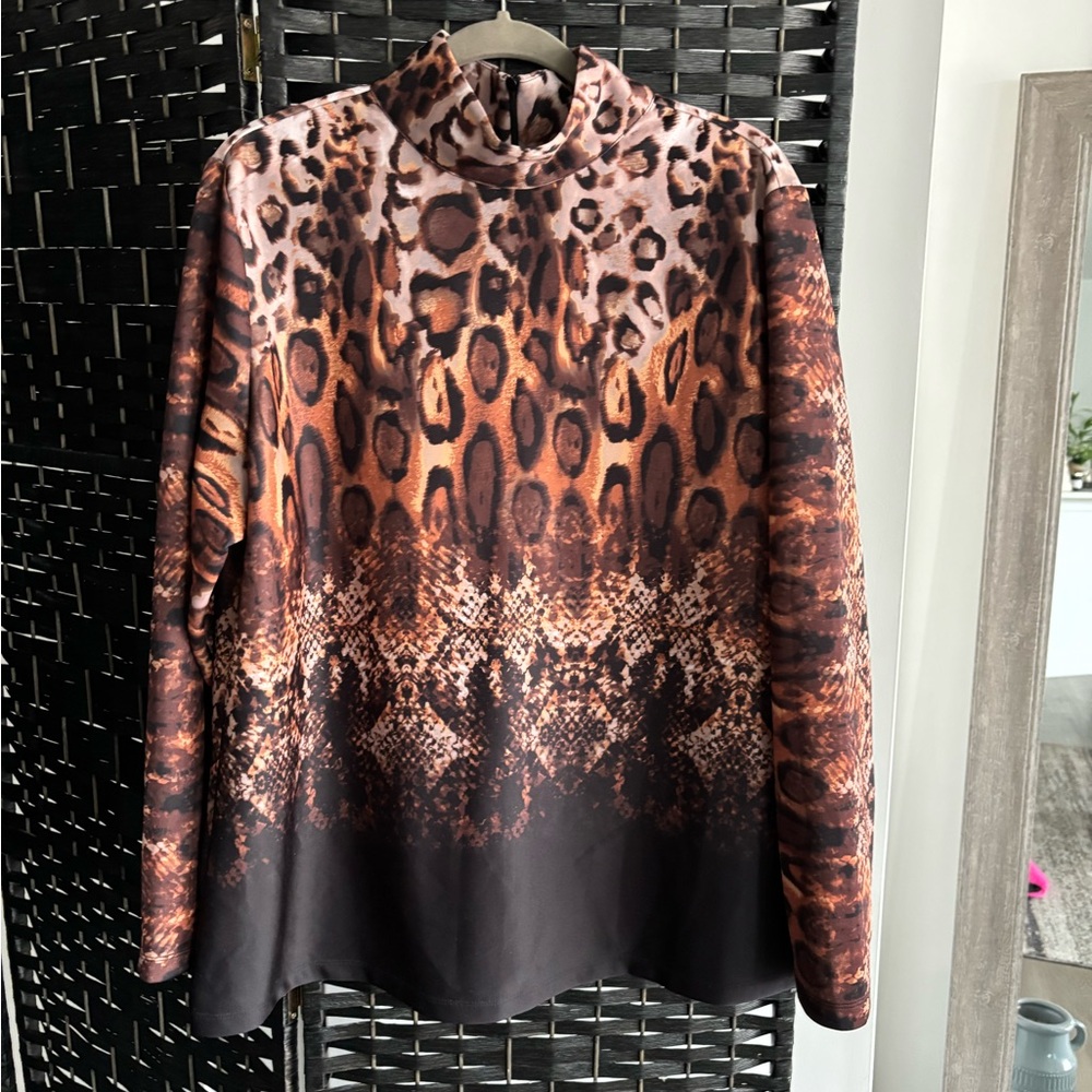 Marc Bouwer Animal Print Blouse